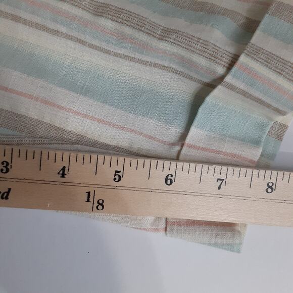 Vintage 80s Linen Blend Board Short Pastel Stripe Bermuda Shorts Beach Resort - Picture 12 of 12